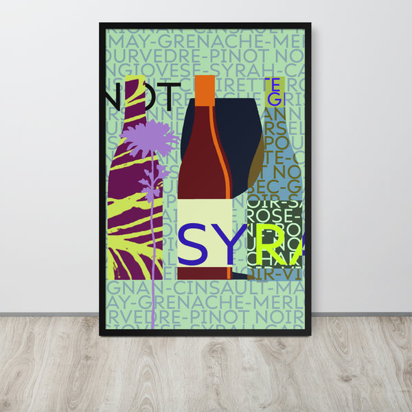 Grape Variety Syrah - A Celebration of Wine in Artistic Splendor Framed Poster