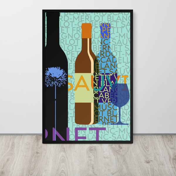 Grape Variety Sauvignon - An Artful Tribute to the World of Wine Framed Poster